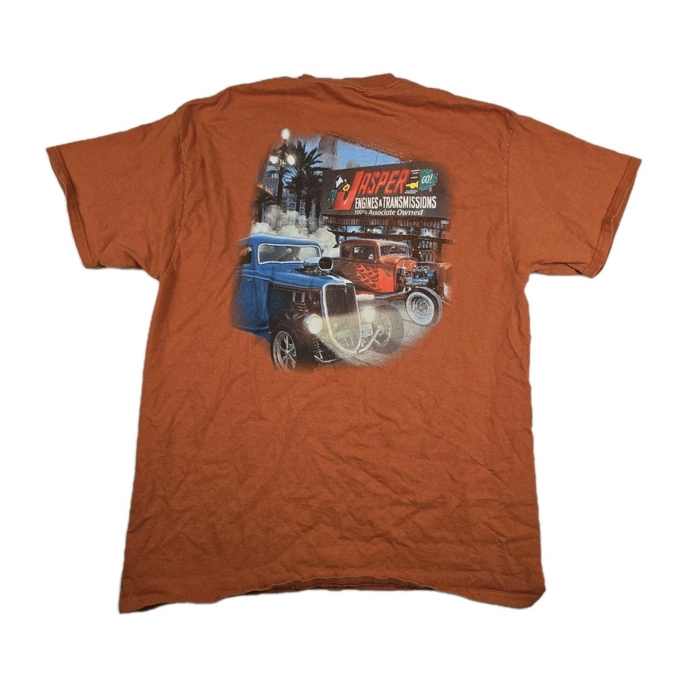 Jasper Engines and Transmissions Vintage Men's Orange‎ T-Shirt Short Sleeve